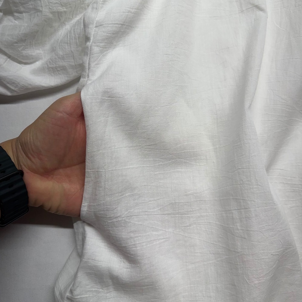 Gioya White Cotton Oversized Tunic Blouse Balloon Sleeve Boho Cottage‎ Coastal - Picture 5 of 12